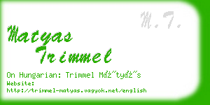 matyas trimmel business card